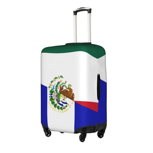 Travel Luggage Cover Half Mexico Half El Salvador Flag Fashion Washable Baggage Suitcase Protector Fit For Luggage Medium2