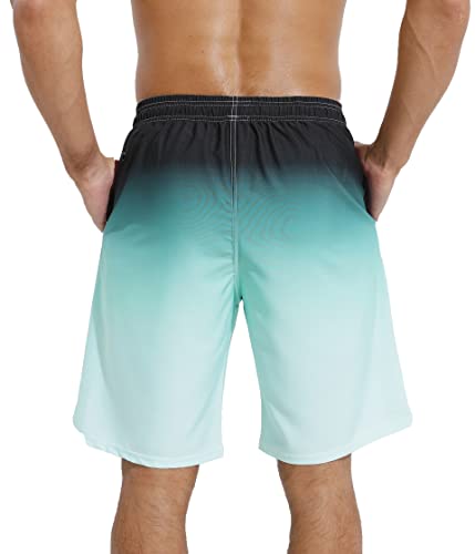Mens Swim Trunks with Compression Liner 9" Swim Trunks Quick Dry Surfing Summer Beach Shorts Swimsuit Sports Shorts2