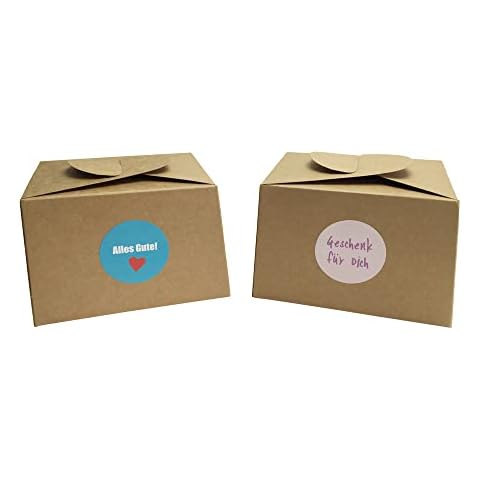 12 Cardboard Gift Boxes with Stickers Cover