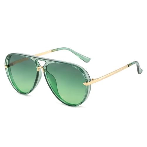 KTUCN Gafas de sol de moda de colores para hombre y mujer, con protección UV400, color verde, 140 mm