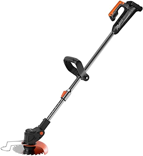 Cortadora de césped eléctrica de 1800 W con mango en forma de cortadora de césped rotativa portátil pequeña a batería con cuchillas de metal, ligera y potente, herramientas de poda telescópicas