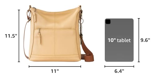 Image of The Sak Lucia Leather Crossbody Purse - Premium Leather Women's Handbag for Everyday & Travel - Cross Body Bag With Zipper