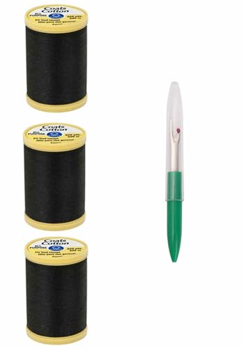 Hilo de costura algodón egipcio Coats & Clark 225 yd x3 miniatura 1