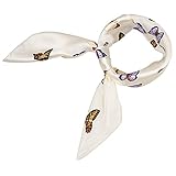 YOUR SMILE Silk Like Scarf Women’s Fashion Pattern Large Square Satin Headscarf Headdress 24''x24'',Butterfly