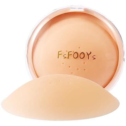 FSFOOYS Cakes body Nipple cover No Show Upgrade Breathable Reusable Waterproof Sticky Silicone Pasties Ultra Thin Travel Box (2_PeachPuff, Small (Fits A-C Cups)) Cover