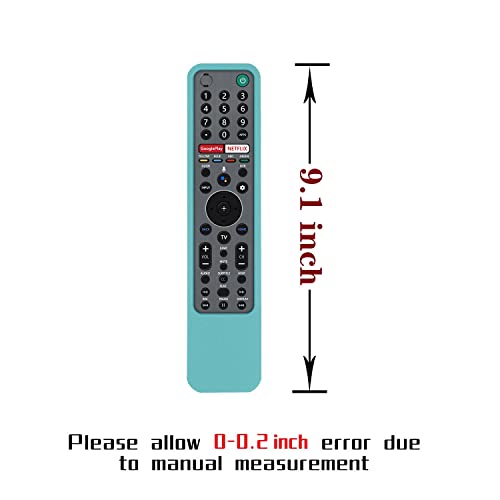 Image of Silicone Remote Cover Compatible for Sony Voice RMF-TX600U RMF-TX500E Smart TV Remote Control Remote Case with Loop (Sky Blue)