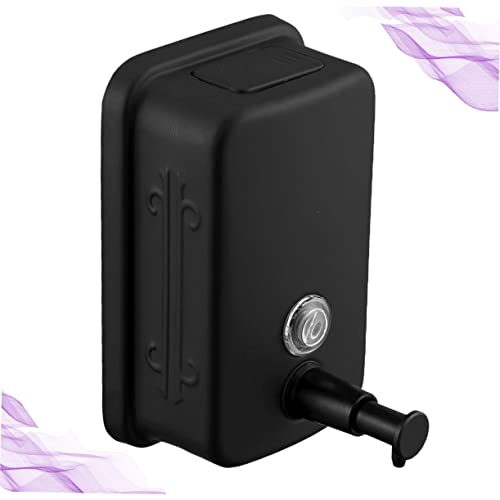 OUNONA 1Pc Wall Mounted Soap Dispenser Black Stainless Steel Shower Dispenser for Shampoo Conditioner Wash Refillable Convenient for Home Hotel Use
