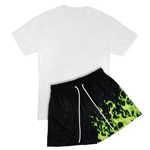 DIOTSR Mens Graphic Shorts Cool Streetwear Basketball Shorts Athletic Running Shorts Drawstring Waist4