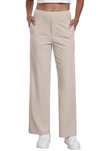 GRECERELLE Palazzo Hose Damen Elegante Locker Weites Bein Hose Taille...