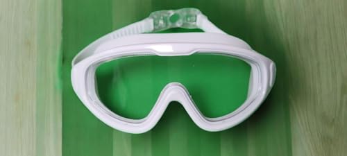 Image of Protoner Kids Swimming Goggles with Wide Lens, Adjustable Straps (White Transparent)