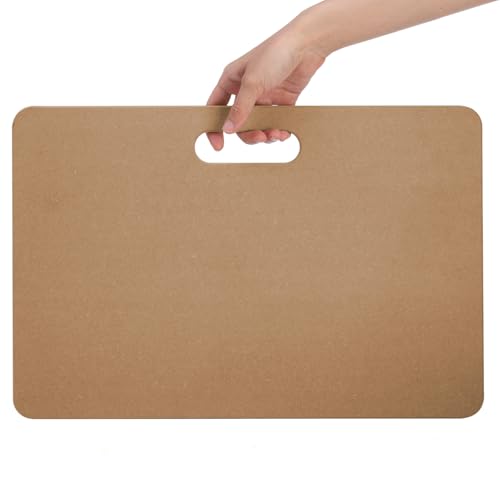 ZENFUN Clay Wedging Board, 12 x 18" Portable Clay Board with Built in Handle, Sturdy 8mm Thickness Wooden Mat Mud Board for Clay Crafts, Drafting Art, Ceramics Pottery Tools