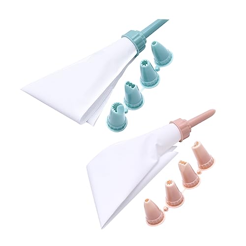 ABOOFAN 2Sets Reusable Piping Bags Food Grade Pastry Bags for Cake Icing Cupcake Decorating Easy to Clean Assemble for Creative Baking Fun with Friends Family