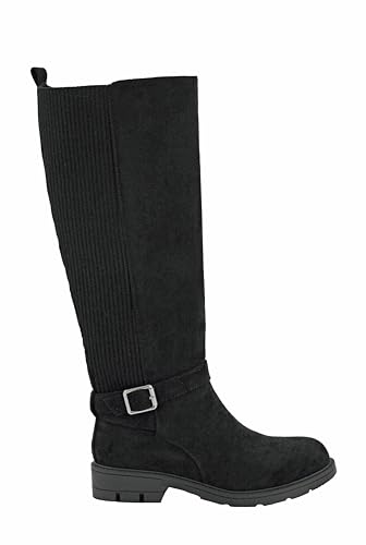 Corkys Footwear Women's Hay There 1.25-Inch Heeled Boot, With a Pull On Loop, Cushioned Insoles For All Day Wear, An Adjustable Ankle Buckle, And A Sock Top Back2