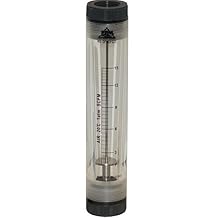 PRM FMDFG25 1-15 SCFM Air Rotameter Flow Meter | 1 Inch Female NPT Connections | 10 Inch Height | Viton Seals | Acrylic Body | 304 Stainless Steel Float | Maximum 85 PSIG Pressure | UV Resistant