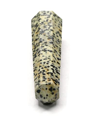 Image of Certified Dalmatian Jasper Crystal Tower Obelisk Point for Chakra, Healing and Balancing - AAA Grade Original Certified Gemstone Agate for Reiki Meditation Yoga Spiritual (3-4 Inches)