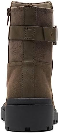 Clarks Women's Calla Mid Calf Boot, Dark Olive Suede, 10 Wide | Image 5
