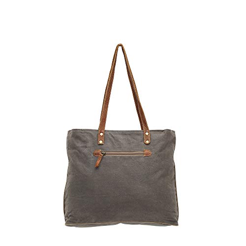 Myra Bag Bolso western para mujer de lona y cuero genuino miniatura 2