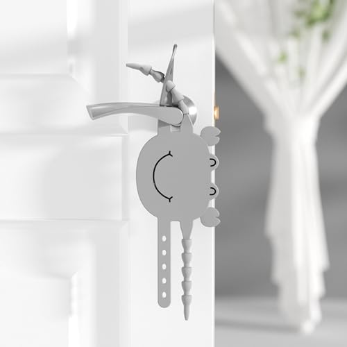 Image of Door Buffer Mute Lock Cover, Room Windproof Door Sound mat, Bedroom Door Loose Close not Close to the Door clamp mat Device (Gray)