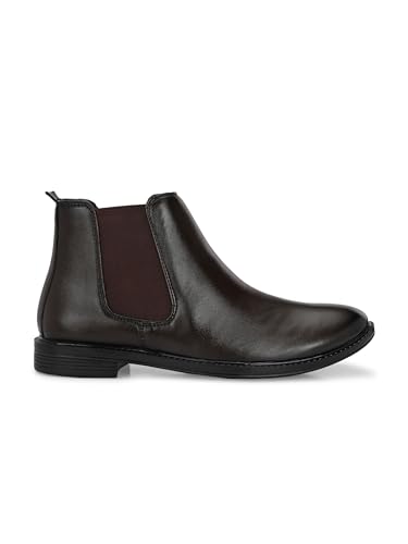 Image of AADI Men's Synthetic Leather Lightweight Comfortable Trendy Outdoor Casual Shoes Slip On Chelsea Boots