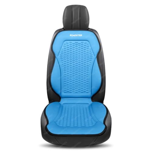 マツダ ロードスター 車用シートカバー ロードスター ND系 車用冷感シートクッション 背もたれセット 3D立体凸点 通気性 防滑 一体型デザイン四季対応 簡単装着 多車種対応(ブルー,1個)