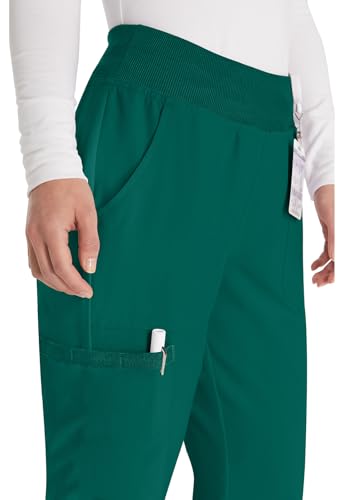 EDS Essentials Scrubs for Women, Yoga-Inspired Pull-On Pant with Four-Way Stretch and Moisture Wicking Plus Size DK005, 2XL, Hunter Green - image 2