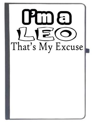 UDNAG Ruled Notebook Diary 'Zodiac Sign Leo | I'm a Leo That's My Excuse', [A5 80Pages 80GSM]
