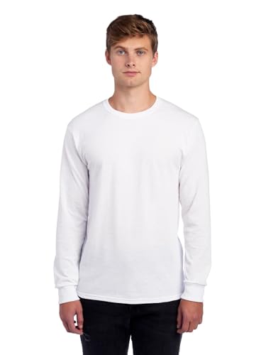 Jerzees Mens Dri-Power Long Sleeve T-Shirt T Shirt, White, Large US