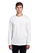 Jerzees Men's Adult Long Sleeve Tee, White, Medium