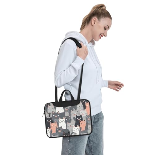 Cute Cat Pattern Laptop Bag para portátiles 14 pulgadas miniatura 3