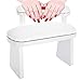 Jadeshay Cojín de Mano Nail Art Manicura Cojín de Descanso de Manos para reposabrazos Salón de manicura(Blanco)