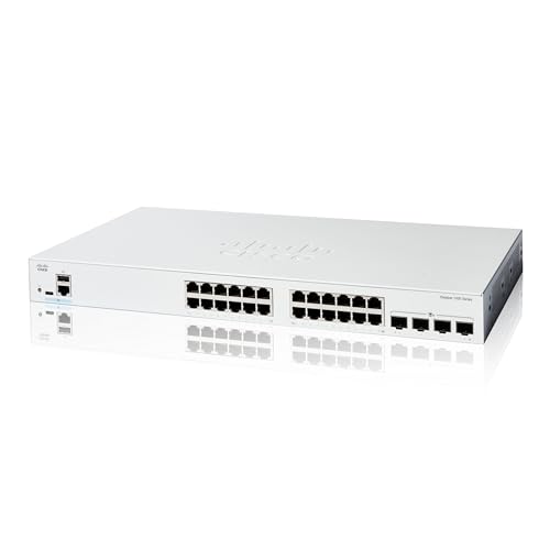 Image of Cisco Catalyst 1200-24T-4X Smart Switch, 24 Port GE, 4x10GE SFP+, Limited Lifetime Protection (C1200-24T-4X)