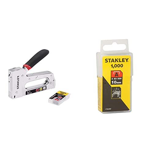 Agrafeuse 3 en 1 Stanley pour tapisserie et pose de tissu avec 1000 agrafes