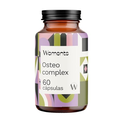 Woments | Osteo complex | 60 cápsulas | Calcio y vitaminas C, D3 y K2 | Complemento alimenticio | Contribuye al mantenimiento de los huesos y músculos | Ayuda a la formación de colágeno.