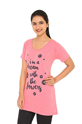 Image of In Love Women's Plus Size Longline T-Shirt with Side Pocket, 3 /4 Sleeve, Crew Neck