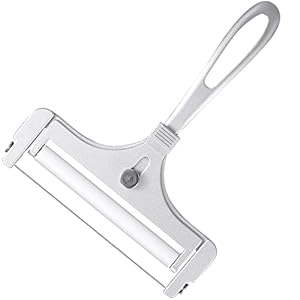 Cheese Slicer with Wire Adjustable Cheese Slicer for Block Cheese Heavy Duty Stainless Steel Cheese Slicers with Wire for Soft and Semi Hard Cheeses