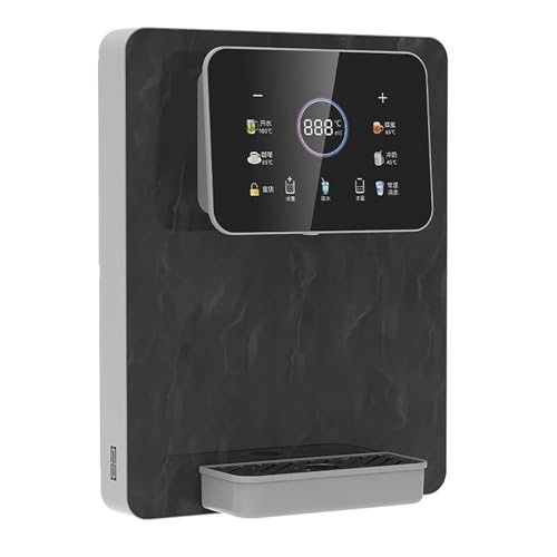 FHRKA Dispensador de Agua Caliente instantánea de Pared, dispensador de Agua fría y Caliente de 2200 W con Bloqueo Infantil, Capacidad de Calentamiento de Agua de 20 L/h para el hogar. (Black)