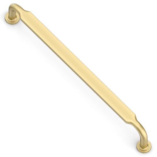 Alzassbg 7-1/2" Brushed Gold Cabinet Pulls and Handles 10 Pack, AL3503MGP
