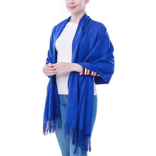 Image of Pashmina Scarf and Shawl - Soft Women Pashminas Wrap for Wedding Evening Party dresses