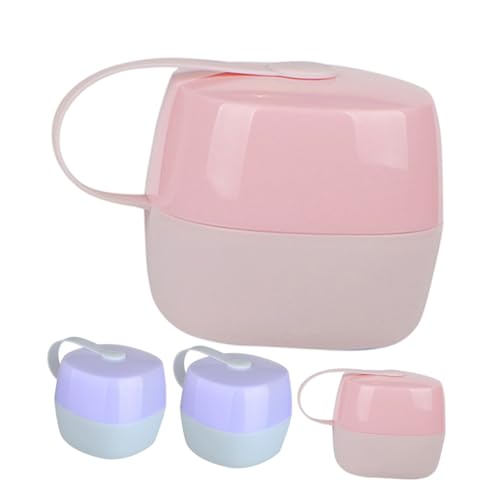 BESPORTBLE 4pcs Box Portable Pacifier Holder Case for Travel Lightweight and Easy to Clean Pacifier Container with Snap Closure for Busy Parents the Go
