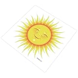 BAZEITFLOW 可移除自粘カートゥーン太陽ウォールステッカー 部屋装飾用 壁シール 軽量で耐久性あり 剥がしやすく跡残らず 寝室リビングに