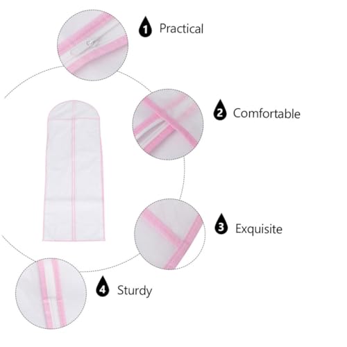 Luxshiny 1Pc Wedding Dress Storage Bag Protective Bridal Gown Garment Cover with Edge Prevents Yellowing Wrinkles for Home and Bridal Shops3