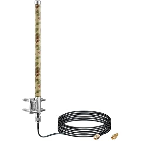 Camouflage 10dBi Outdoor 4G LTE Long Range Cellular Trail Camera Antenna with 16.4ft Cable for Spypoint Flex Link Micro Link EVO Stealth Cam Tactacam Reveal X PRO Gen 2.0 Muddy Trail Camera, Eifagur Cover