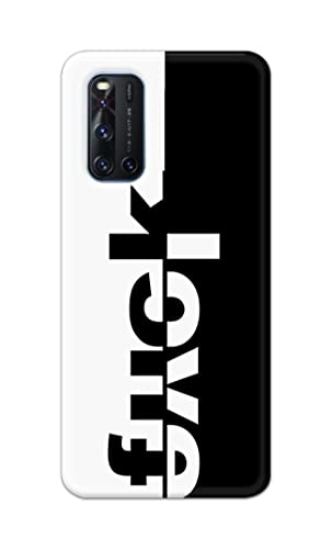 Image of PRINTFIDAA One Words Fukc Love Creative Art Innovative Wonderfull Printed Designer Hard Case for Vivo V19 Back Cover -(e) RPM1003