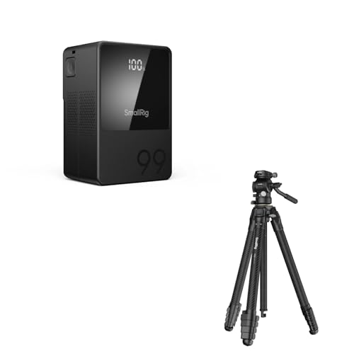 Image of SMALLRIG V Mount Battery VB99 + Carbon Fiber Tripod