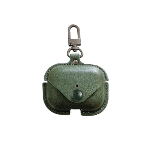 Image of Like Star AirPod Pro /Pro2 Camouflage Leather case Cover Shockproof with Loss Prevention Clip for Apple Air-Pods Pro /Pro2 Wireless Charging Case (Army Green)