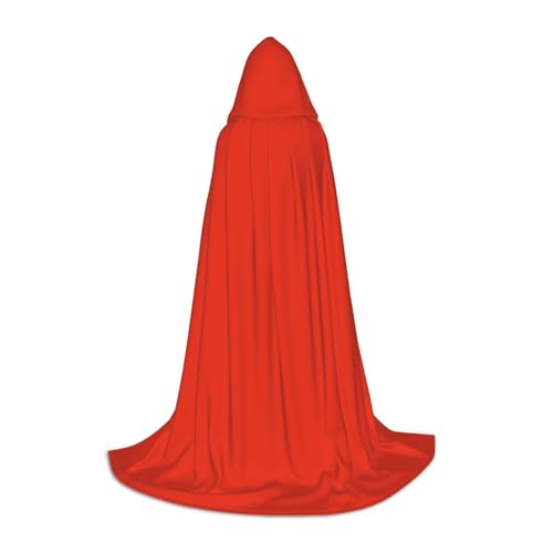 WXBHHJN Capa con estampado de color escarlata con capucha, capa unisex de disfraz de mago para Halloween, bailes de máscaras, cosplay y fiestas temáticas, Negro, M