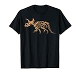 Este diseño de dinosaurio Triceratops con cuernos cuenta con los huesos de dinosaurio de un Triceratops completo con cuernos.
