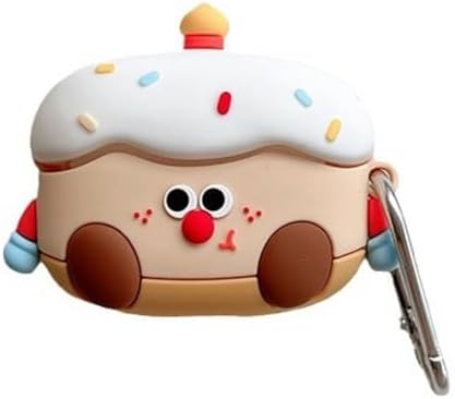 Hepiide Earbuds Case for Huawei FreeClip, Cute Cartoon Earphone Protective Soft Shell, Shockproof Earbuds Cover for Boys Girls (Cake, Huawei FreeClip)