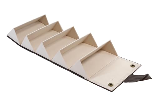 Image of Calabria 5 Slot Travel Sunglasses Organizer - Foldable Glasses Case for Multiple Eyewear | Handle Hard Shell Storage Holder