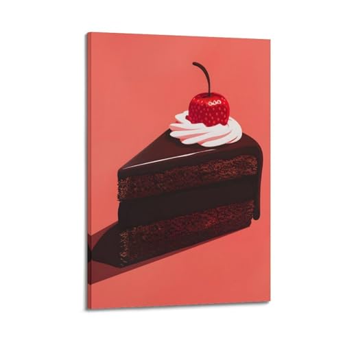 Décoration murale moderne gâteau chocolat pour cuisine élégante